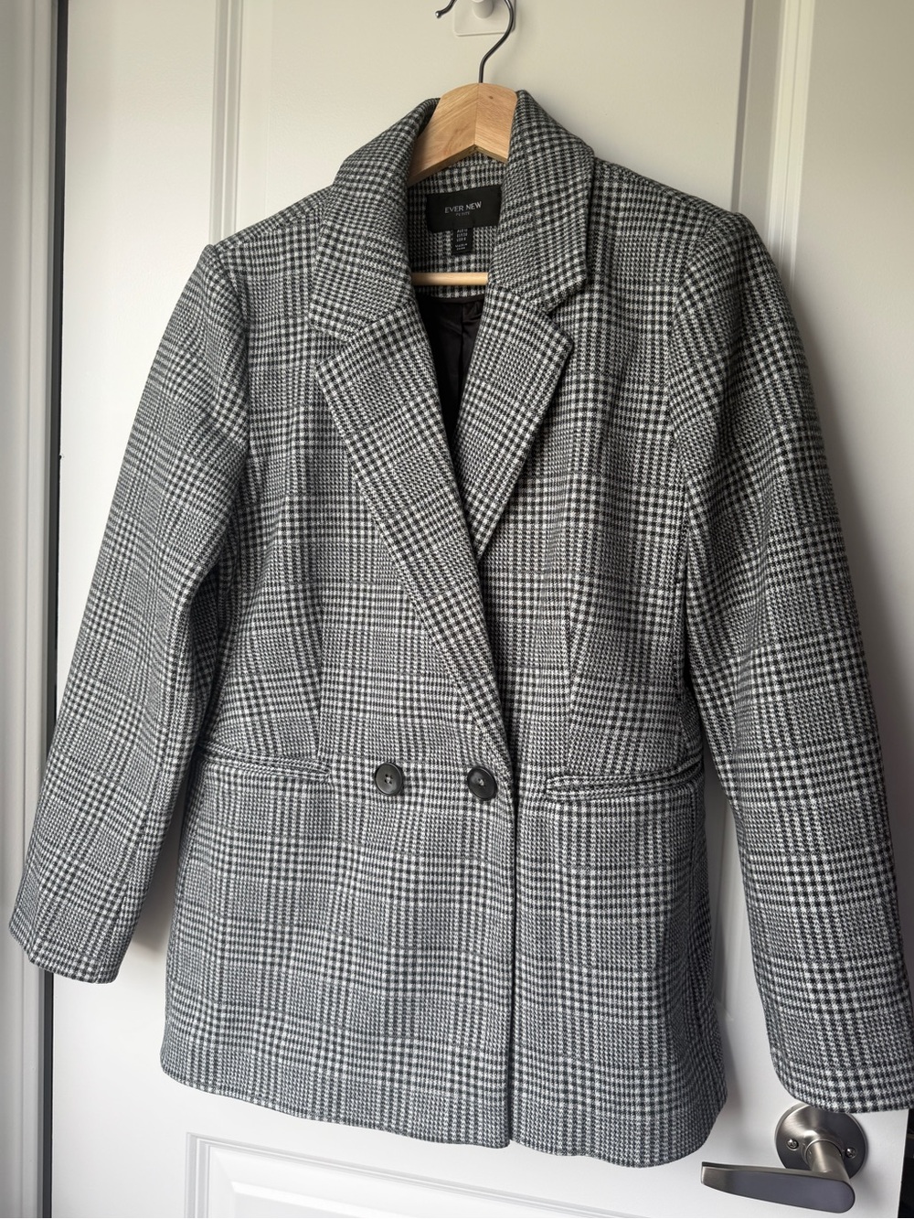 Ever New Petite Plaid Double Breasted Blazer – Size 6